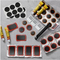 AliExpress NONE Bike Tire Repair Kit with Vulcanizing Patches, Pre Glued Patches Vulcanizing Fluid, Metal Rasp for Cycling Motorcycle Bicycle