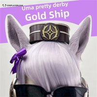 Uma Pretty Derby Gold Ship Costumized Ear Headwear For Cosplay Halloween Carnival Party