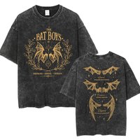 The Bat Boys The Night Court Acotar Retro Washed T Shirt Men's Fashion Gothic Tshirts Male Cool Oversized T-shirt Y2k Streetwear