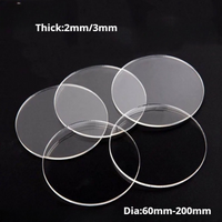 1/5PCS Clear Acrylic Board Sheets Perspex Plate Thick 2mm 3mm Clear Round for Photo Frame Display DIY Cake Topper Baking Decor