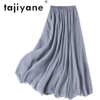 TAJIYANE 100% Natural Mulberry Silk Skirt Fashion Summer Skirts Woman Clothing 2025 New Arrivals Long Skirt Faldas Para Mujeres