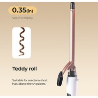 0.35inch ceramic curling iron, temperature controlled curling iron, fast heating