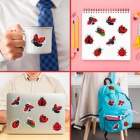 50-500pcs Ladybug Pattern Design Stickers Party Gift Wrapping Label Scrapbook Cute Stationery Stickers