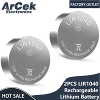 2pcs/lot LIR1040 Rechargeable Lithium Battery 3.6V 35mAh LIR 1040 for TWS Bluetooth Headset Earphone Battery