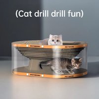 Double Layer Cat Scratching Board Cat Bed Pet Accessories Double-layer Cat Toy Pet Supplies 2 in 1 Cat Nest Cat Climbing Frame