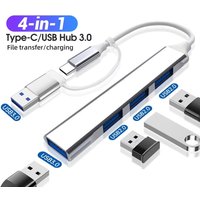 USB Adapter 2 in 1 USB 3.0 Docking Ststion HUB 4 Ports Splitter USB Type C Adapter For MacBook iPad iPhone Laptop Wire Divider