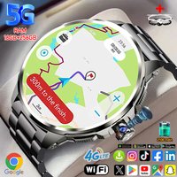 5G SIM Card Smartwatch Android 9.0 Google Play 1.95 Inch Amoled 720*720 GPS WIFI 2100mAH Large Memory Smart Watch 16GB+256GB RAM