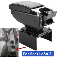 NEW For Seat Leรณn 2 Armrest Box For Seat Leon 2 Car Armrest Central storage Box Retrofit parts with USB Interior Car Accessories