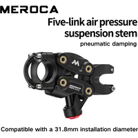 MEROCA SS02 Five-Link Air Suspension Stem - 31.8mm Alloy MTB/Gravel Bike Handlebar with 20MM Adjustable Damping & Shock Absorpti