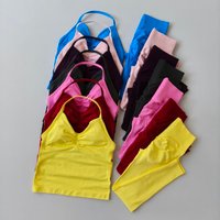 Seamless Set Yoga Sports Leggings Set Women Backless Tank Tops Bras Scrunch Gym Fitness Clothes Outfit Workout Yoga Suit 2PCS