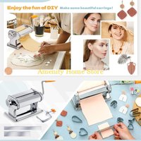 F26C Hand Operated Clay Roller Machine For Mixing And Pressing Adjustable Thickness Metal Press Machine for Color Blending