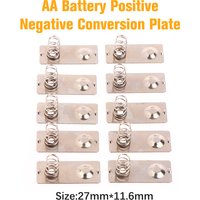 🛒10Pcs 27x11.6mm AA Battery Positive Negative Conversion Spring Contact Plate For The 5th Battery AA Battery Spring