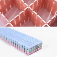 4-piece Adjustable Divider Set Household Storage Cabinet Drawer Storage Dividers Plastic Partition Boards Freely Combinable