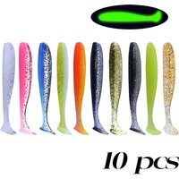 Soft Lures Silicone Bait 10pcs 9cm Worm Silicone Fishing Lure Jig Wobblers For Carp Bass Artificial Swimbait Tackle