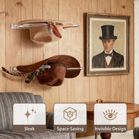 Innovative Transparency Acrylic Wall Mount Hat Display Stand for Cowboy and Sun Hats Creating Home Decoration