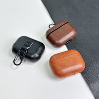 Luxury Classic Leather Earphone Protective Hard Case for AirPods Pro 3 Generation Earbuds Cover with Buckle