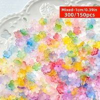 10mm 300/150pcs peach blossom three-dimensional holes sprinkled with golden, peach blossom scattered beads For DIY making