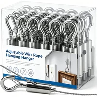 Iron Wire Rope Hanger Locking Hooks for Display Lighting Sign Locks Hanging Hook Heavy Duty Hook Eye Turnbuckle Tension Hangers