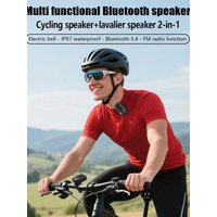 AliExpress JINSERTA Mini Bike Wireless Speaker Bluetooth 5.4 Portable FM Radio IPX7 Waterproof Shockproof Oudtoor Collar-clip Speaker TF Card Play