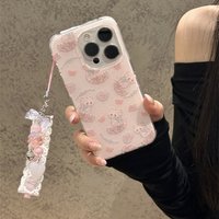 Crystal Transparent White IND | Bow Kitten | Lace Pendant | Best Friend Gift | Suitable for iPhone 11 12 13 14 15 16 17 Pro Max