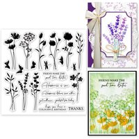 Plants Silhouette Clear Stamps for DIY Scrapbooking Inspirational Text Silicone Stamp Seals Transparent Stamps for Cards Making