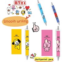 BT21 koya RJ Shooky Mang Chimmy Tata Cooky Cartoon Cute Press Ballpoint Pen Student Writing Smooth Creative Special Stationery