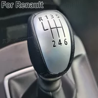 For Renault/Laguna MK3 2007-2014 PU 6 Speed Manual Gear Shift KnobLeather Lever Shifter Hand Ball 2008 2009 2010 2011 2012 2013