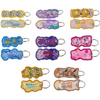 Cute Duck Embroidered Keychains Key Fobs Dragon Key Tags Cartoon Animals Key Rings for Bags Cars Gifts Cosplay Accessories