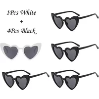 5Pc Bachelorette Party Sunglasses Bride To Be Bridesmaid Gift Heart Shaped Glasses Wedding Bridal Showe Hen Party Decoration