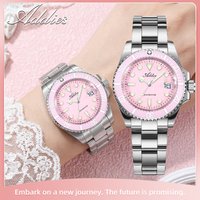 Addies New Women Watches Luxury BGW9+C3 Luminous Ladies Quartz Watch Stainless Steel Ceramic Bezel 50m Waterproof Leisure Watch