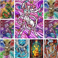 1pc frameless Diamond Painting Pokemon Pikachu Diamond Painting Kit 5D DIY Embroidery Cross Stitch Handmade Art Gift Crafts Home