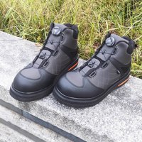Fishing Shoes Self-lock Lace Felt Sole Hunting Hiking Reef Rock Fishing Boots Upstream River Wading Boots for Fly Fishing Waders