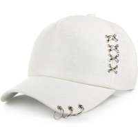 Ventilated Mercerized Luxury Cap with Metal Ring Accent - Perfect for Spring/Summer - Unisex Style for Men & Women