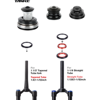 AliExpress TANKE-MTB Bowl Group, Mountain Bike Aluminum Alloy Headset,Tapered Straight Fork Bearing,44-44mm/52/55/56mm,11/8