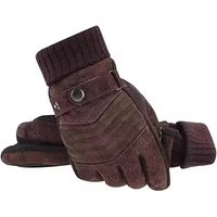 AliExpress RNO Rich Name Ocean Gloves Men's Winter Cycling Motorcycle Windproof Cold Insulation Warm Leather Touch Screen Anti-Slip Thick Pile