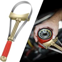 Heavy Car Oil Filter Wrench Adjustable Strap Effortless Oil Filter Removal Tool High Torque Durable Car Steel Strap Wrench