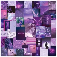 10/30/50pcs Ins Style Purple Stickers Aesthetic Landscape Decals Decoration DIY Skateboard Laptop Phone Fridge Bike Kids Toys