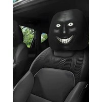 2PCS Seat Head Rest Protectors for Car Funny Cartoon Car Headrest Covers Cute Eye Design - Car Interior Accessories