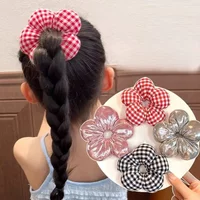 2026 Super Cute Flower Scrunchies Children Girl Kid Elastic Hair Band Accessories Tie Hair Ring Rope Headdress Headwear Ornament