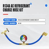 Car R134A AC Air Conditioning Refrigerant Recharge Measuring Hose With Pressure Gauge Pressure Gauge Measuring Kit Reparing Tool