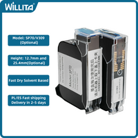 WILLITA SP70/V309 12,7mm Tintenpatronen 42ML für Handheld-Tintenstrahldrucker Schnelltrocknend Öko-Lösungsmittelbasiert HD 600 DPI Nicht Verschlüsselt