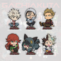 Gachiakuta Acrylic Stand Anime Figure, Chibi Rudo Engine Cute Desktop Decoration, Manga Fan Collectible Gritty Action Keychain