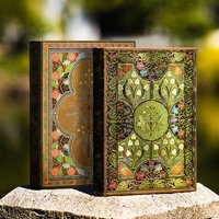 Vintage Flower Diary - Gold Foil Hardcover Diary with Bookmark Butterfly Colored Pages Luxurious Travel Notebook and Gift