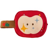 Cute Red Apple Embroidery Camera Pouch Portable Square Bag Multifunctional Bag Travel Storage Pouch for Instant Camera Makeup