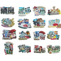 Japan City Landmark 3D Resin Fridge Magnet, Japan Travel Souvenir Gift & Collectible