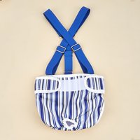 Adjustable Strap Dog Diaper Suspenders Striped Design Washable Female Dog Diapers Comfortable Breathable Dog Sanitary Pants
