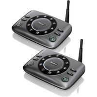 Wuloo Full Duplex Two Way Wireless Intercom Hands Free Talking like a Phone for Home Business Room to Room Communication