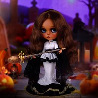 ICY DBS Blyth Doll Hot Dark Skin Matte Face Hand-Painted Makeup Versatile Style Outfit Dress 19 Joints Body Anime Girls Toys