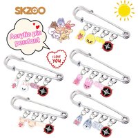 SKZOO STRAY KIDS Wolf chan Leebit Dwaekki Jiniret Quokka Cartoon Cute Acrylic Pin Clothes Schoolbag Pendant Keychain Decoration