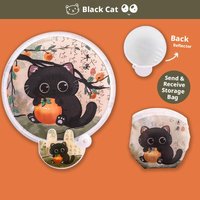 Cartoon Cat Panda Folding Fan Portable Reflective Board for Photography Selfie Summer Cooling Fan Creative Hand Fan